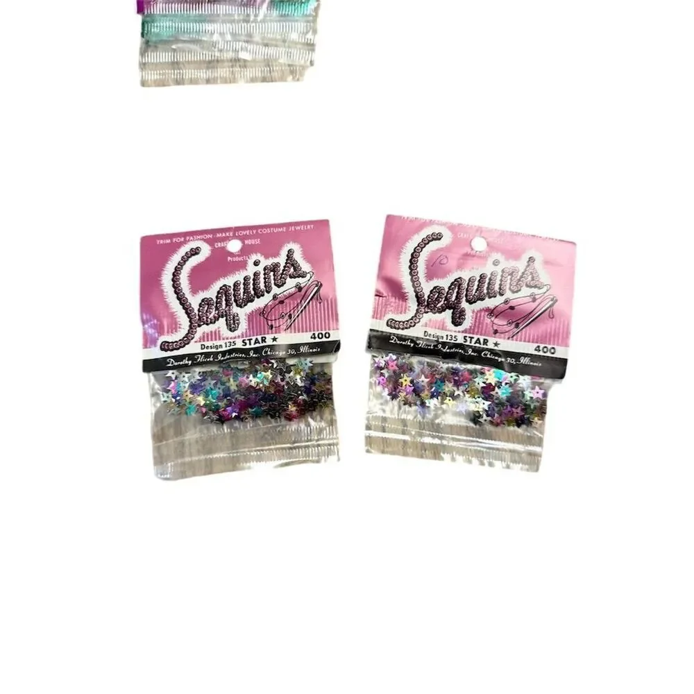 Spangler Multicolor Sequins Spangles Craft Supply Lot